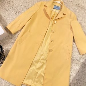 Prada Fashion Coat Yellow Lemon Color